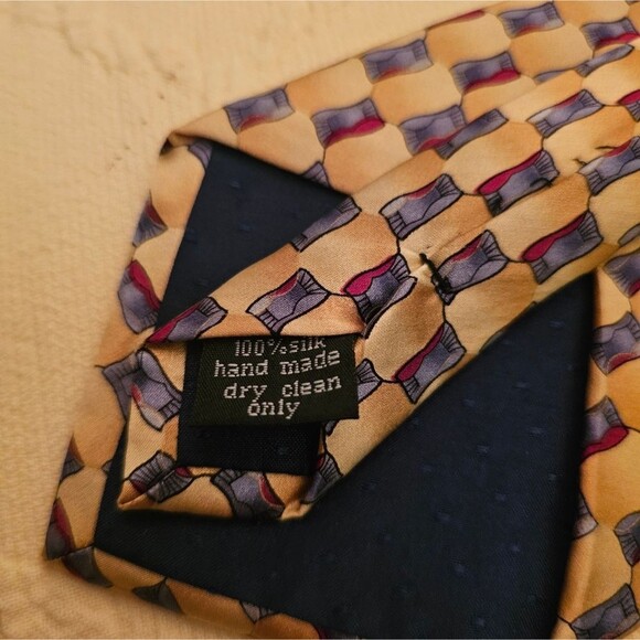 Cocktail Colors Gentleman Necktie 100% Silk Hand Made - Picture 5 of 5